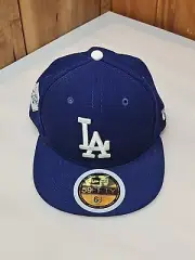 LA Dodgers Hat Cap Kids Blue 6 1/2 World Series 2017 New Era Fitted MLB ON FELD