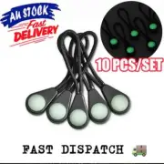 10pcs GLO ZIP Glow In The Dark Zipper Pulls Replacement Cord Jacket Coat Tent AF