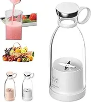 Portable Blender for Fresh Juice, Portable Blender for Shakes, Handheld Small Blenders Bottle for Smoothies, for Making Fruit Juice, Milkshakes (White)