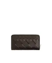 Intrecciato Zip Around Wallet One size fondant