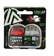 Litez All 3 Mode Silicone Bicycle Safety Bike LED Lights Front & Back