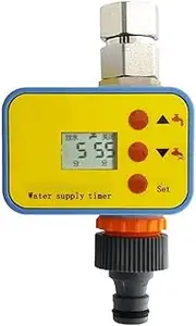 Sprinkler Timer, Outdoor Water Garden Hose Timer Programmable Independent Controlled Outlets, Automatic Faucet Watering Timer for Yard Lawn Irrigation, Auto Manual Rain Delay ECO Mode