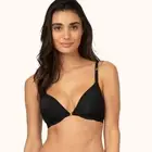NWT Lively The Front Close No-Wire Mesh Inset Bra in Black Women's Size 34D