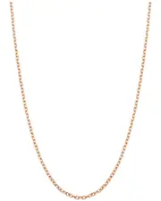 14K Italian Rose Gold Cable Chain Necklace