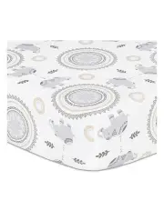 [The Peanutshell] Boho Cotton Fitted Sheet 135x77cm in White