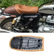 Tan Pure Leather Seat Fit For Royal Enfield Interceptor 650cc Continental GT