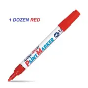 Artline Permanent PAINT Marker 400XF Bullet 2.3mm - 1 DOZEN RED
