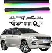 BJOHQ Electric Running Boards Compatible for Jeep Commander 2018-2025 with Light, SUV, Off-Road & Pickup Trucks - Retractable Truck Steps & Nerf Bars