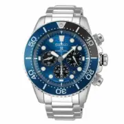 SEIKO ProspeX SSC741P1 Chronograph Solar Watch SAVE THE OCEAN Great White Shark