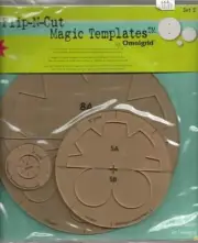 Flip-N-Cut Magic Templates Set 2 - 8", 5", 2" & 1" Circle & Design In The Middle
