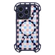 iPhone 16 Pro Ultra Bounce Case MagSafe Compatible Checkered Butterflies