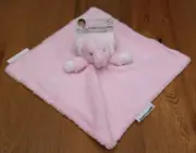 Blankets & Beyond Baby Girl Sherpa Security Blanket ~ Elephant ~ Pink & White