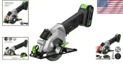 Cordless Mini Circular Saw with Laser Guide & 2 Blades - Precision Cutting Tool