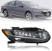 Headlamp Assembly Replacement for Accord 2018-2020 Headlight Passenger Side Replacement for 33100TVAA01 HO2503187