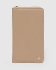 Taupe Kenzie Multi Passport Travel Wallet