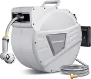 Garden Hose Reel Retractable Hose Reel 1/2 Inch x 65 ft, Any Length Lock Wate...