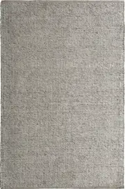 Loop Light Grey Minimal Wool Rug