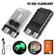 EDC LED Flashlight Portable Mini Keychain Light TYPE-C Rechargeable Pocket Torch