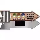 Beer This Way Three Gnomes 2.25"x8" Arrow Magnet Fridge Refrigerator Kitchen