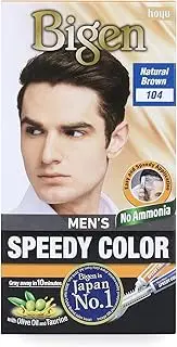 Bigen Bigen Men's Speedy Hair Color Natural Brown 40gm+40gm -104, 80g