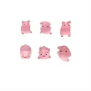 6PCS Cute Pig Car Dashboard Decor, Car Door Rear View Mirror Funny Interior Car Accessories for Automotive Window Home Garden Decorations (Pig)