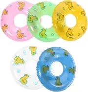 Gadpiparty 5Pcs Mini Swimming Rings Dollhouse Duck Pattern Swim Rings Dolls S...