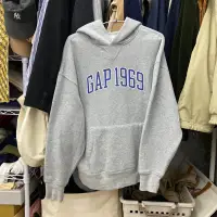 在飛比找蝦皮購物優惠-GAP 男女同款 連帽上衣 帽T 衛衣 大學T 灰色