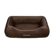 Red Dingo Small Brown Donut Dog Bed 60 x 45cm - 5yr Warranty