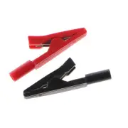 Brand New Clips Insulated 60V DC Female Adapter Meter Test Red/Black