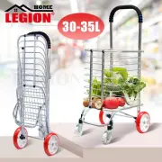 Shopping Cart Foldable Trolley Basket Rolling Folding Grocery Luggage Portable