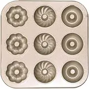 Donut Pan - Nonstick Carbon Steel Doughnut Mold Bagel Bakeware,Heat Resistant Baking Shaper Cake Making Supplies for Bakery, Kitchen, Work with Oven Fryer