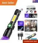 Rechargeable Flashlights, 3 in 1 Super Bright Black Light Flashlights 1200 Lu...