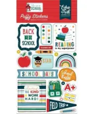 School First Day Back Reading Backpack Class Teacher Echo Park Puffy Stickers
