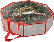Wreath Storage Box and Garland Storage Bag - Container for Holiday Home Decor Protection and Moving