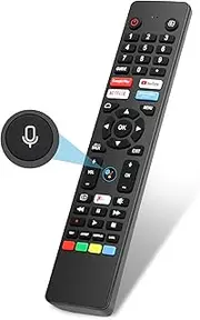 [Gvirtue] RM-C3250 RMC3250 Voice Remote Control Compatible with JVC Smart 4K UHD Ultra HD HDR LED LCD TV with Netflix, Youtube, Prime Video and Google Play Buttons LT-32CA690 (With Voice Search)