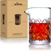 18 OZ Crystal Cocktail Mixing Glass - Professional Bartenders Tool, Clear Crysta