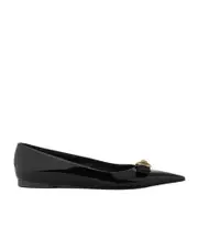Versace Pointed Toe Ballet Flats 35,35.5 Black