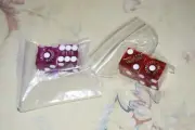 4 Tulalip Washington CASINO - RED CRAPS TABLE DICE - Numbered PAIRS