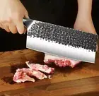 Cleaver Knife Handmade Forged Steel Wood Handle Butcher Chef Slicing Chop Bone L
