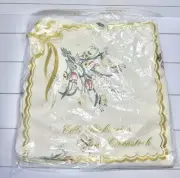 Flower Floral Embroidered Tablecloth Square Plauener Spitze Germany Funke Vtg