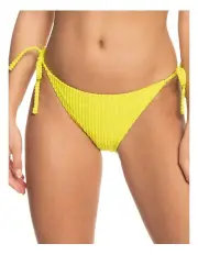 [Roxy] Happy Rib Tie Side Bikini Bottoms in Evening Primrose