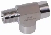 Threaded NPT Tee | FNPT 1/2 inch x FNPT 1/2 in. x MNPT 1/2 in. - SS316 2 Pack)