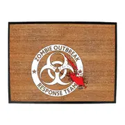 Zombie Outbreak Response Team - Funny Novelty Doormat Man Cave Floor mat