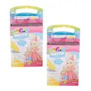 2x Razoo Magic Water Book w/ Water Princess Series Kids Educational Toy 3+