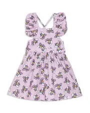 Worthy Threads Girls' Ruffle Sleeve Dress in Rollerskates - Little Kid, Big Kid