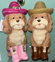 Humane Society Rodeo Western Terrier Spaniel Cowboy & Cowgirl Dogs Set NWT