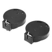 2 Pcs CR2450 Coin Cell Button Battery Socket Holder Case 2 Pins Black C5K6