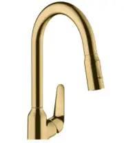Hansgrohe Focus N Single-Handle Pull-Down Sprayer Kitchen Faucet - Gold