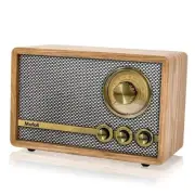 Retro Radio with Bluetooth Speaker, Vintage Bluetooth Radio with White RA60S-H