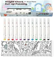 Baby Growth Chart, Roll-Up Measuring Ruler, 66.93x10.63 Inches, Sturdy and Flexible Design, Height Measurement Tool for Kindergartens, Early Childhood Education Centers, Home Use